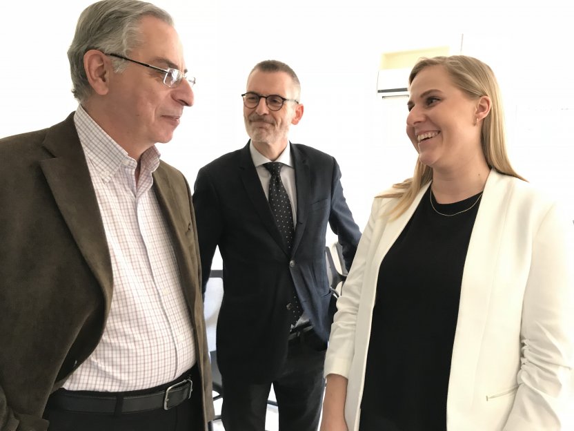 Dr. George Sabra (President of Near East School of Theology), Jørgen Skov Sørensen and Danmissions programme consultant Line Ramsdal.